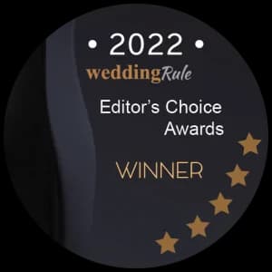 2022 Editor's Choice Awards winner badge from weddingRule.