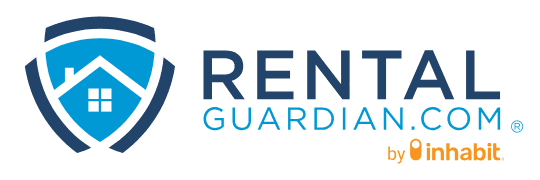 Logo for RentalGuardian.com by Inhabit, featuring a house within a shield.