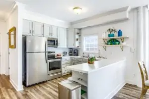 Kitchen in Camellia Suite at Jubilee Suites in Fairhope, AL