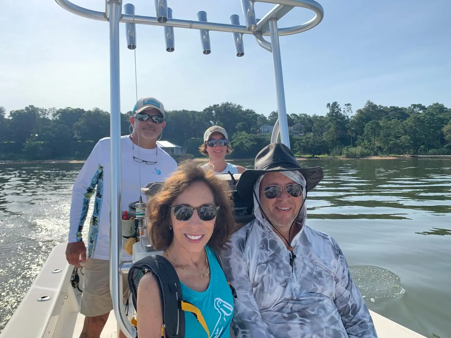 Dana and Jim Maloney on Mobile Bay Cruise from Jubilee Suites in Fairhope, AL Dana and Jim Maloney on Mobile Bay Cruise from Jubilee Suites in Fairhope, AL